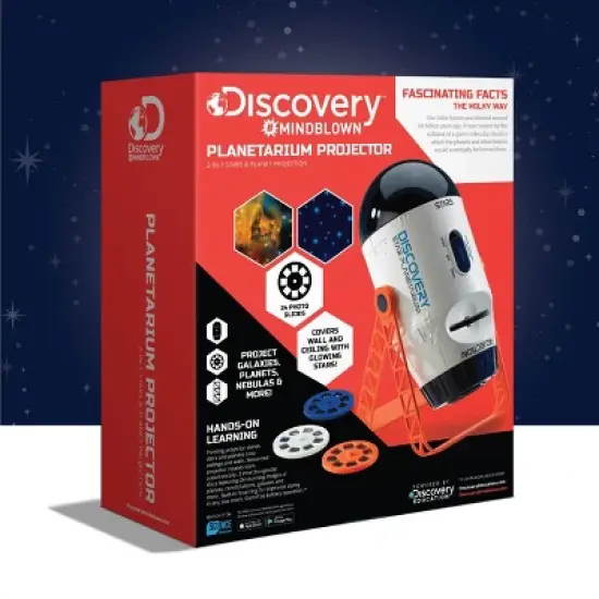 Discovery #Mindblown Planetarium Projector 2-in-1 Stars & Planet Projection STEM Science Kit image {10}