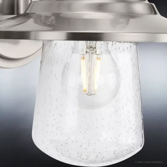 Urban Ambiance Luxury Coastal Outdoor Wall Sconce 11''H x 9''W,  Stainless Steel Finish,  Santa-Ana Collection, UHP1323 image {7}