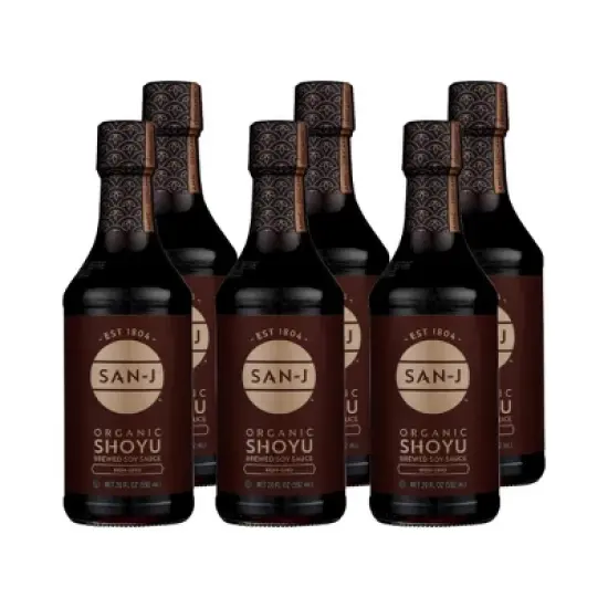 San-J Organic Shoyu Brewed Soy Sauce - Case of 6/20 fz image {7}