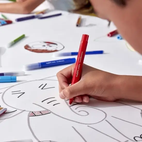 CARIOCA Jumbo Maxi Tip Felt Tip Washable Pens - 40 Pieces image {3}