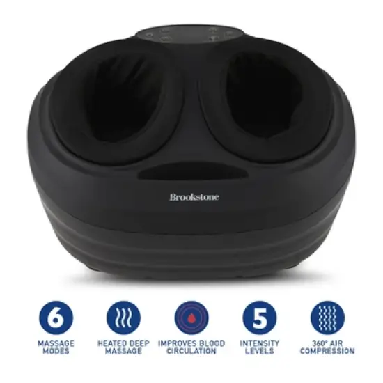 Brookstone Shiatsu Foot Massager with Heat & Air Compression image {2}