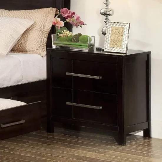 Dendro 2 Drawer Nightstand Espresso - HOMES: Inside + Out image {1}