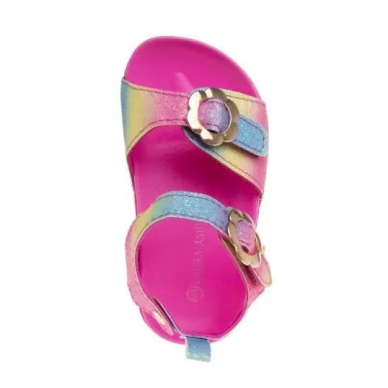Laura Ashley Girls Buckle Hook and Loop Footbed Sandals (Toddler Sizes) image {5}