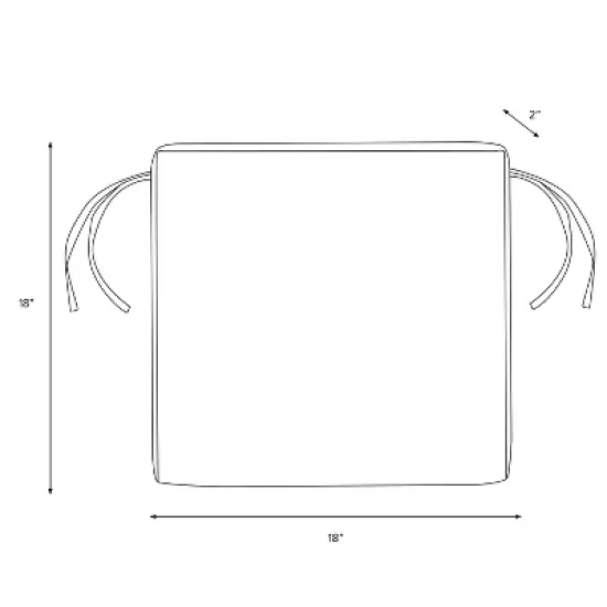Skyline Furniture 18"x18" Outdoor Chair Cushion Anemone Field Goldenrod: Fade & Weather-Resistant, Zipper Closure image {4}