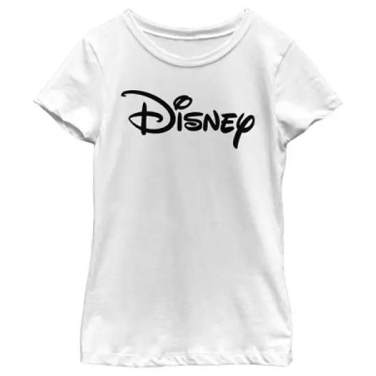 Girl's Disney Black and White Classic Logo T-Shirt image {3}