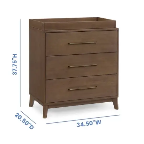 Delta Children Spencer 3 Drawer Dresser with Changing Topper image {7}