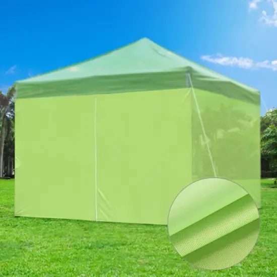 InstaHibit Universal Sidewall Zipper UV30+ Fits 10x10ft Canopy Picnic 1 Piece Green image {2}