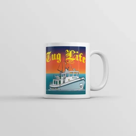 Crazy Dog Tug Life Mug Funny Sarcastic Boating Graphic Coffee Cup-11oz image {6}