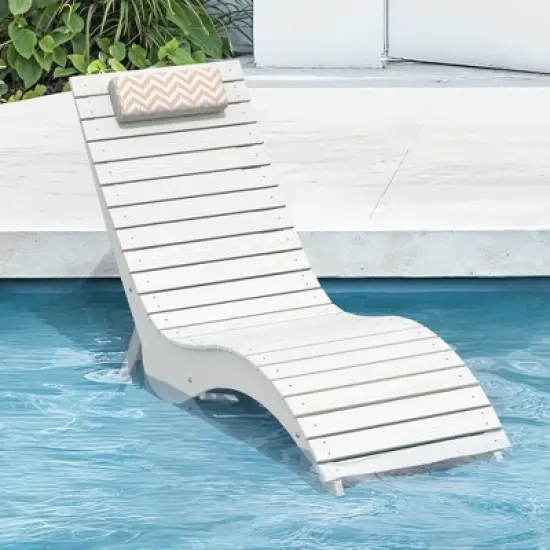 Arceso Pool Lounge Chairs - Anti-Floating HDPS Design for Pools & Backyard Sun Decks, Weighted Pool Chairs and Lounges , Includes Headrest image {10}