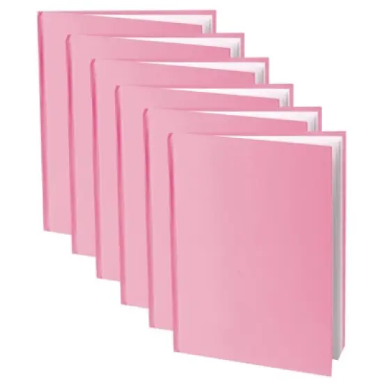 Young Authors Pink Hardcover Blank Book, White Pages, 11"H x 8-1/2"W Portrait, 14 Sheets/28 Pages, Pack of 6 image {3}