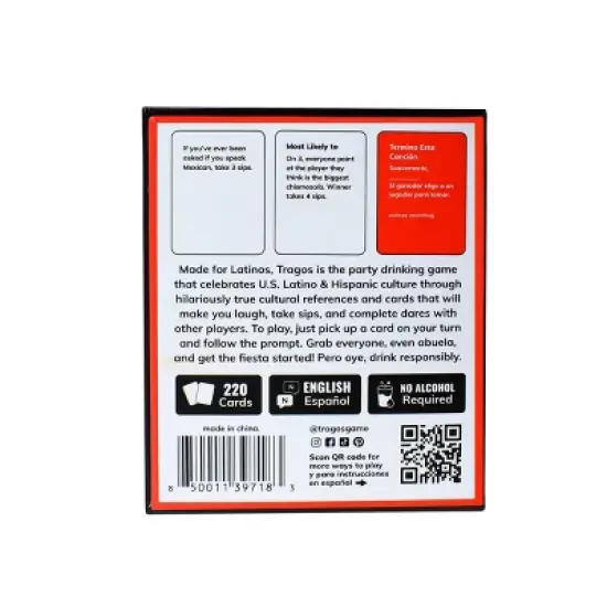 Tragos Games Tragos Latino Party Card Game image {1}