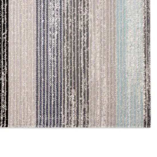 7'9" x 10'2" New York Patio Sofia Estelle Indoor/Outdoor Rug Gray/Blue - Nicole Miller image {4}