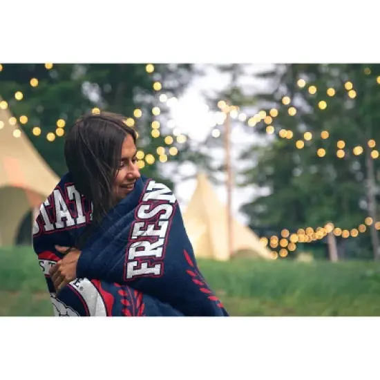 NCAA Fresno State Bulldogs Crest Ultra Soft Blanket image {1}