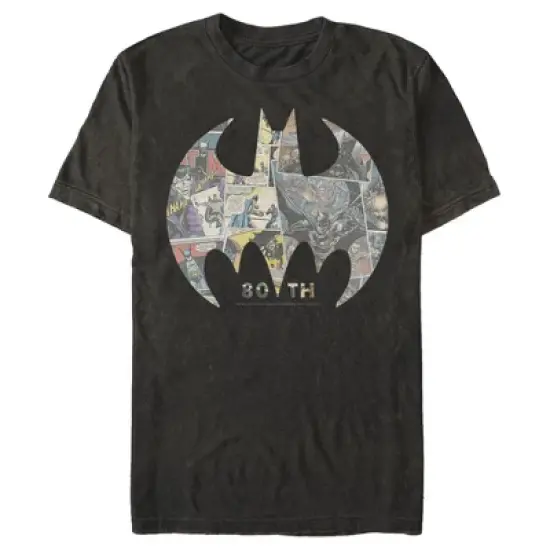 Men's Batman Shield Logo Comic 80th Anniversary T-Shirt image {4}