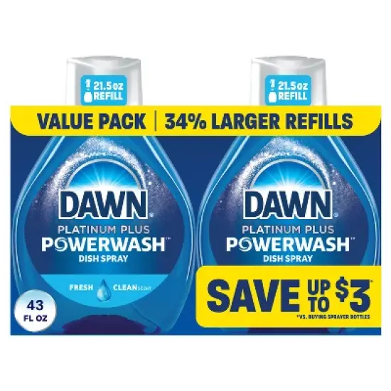 Dawn Fresh Platinum Powerwash Dish Spray Refill - 2ct image {14}