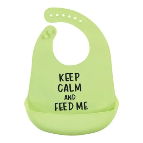Hudson Baby Unisex Baby Silicone Bibs, Yellow Hangry, One Size image {3}