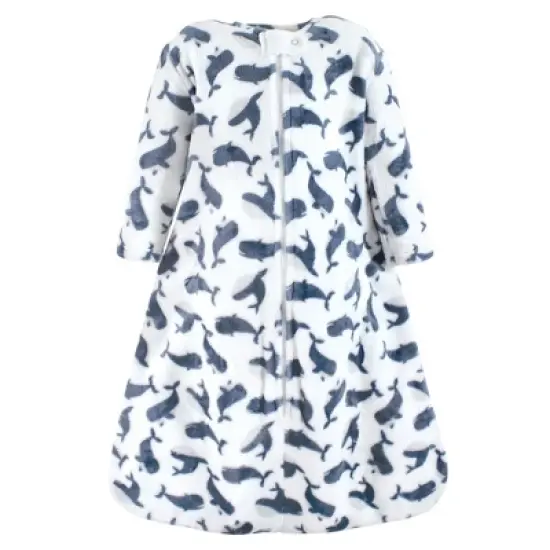 Hudson Baby Infant Boy Plush Sleeping Bag, Sack, Blanket, Long-Sleeve Whale image {5}
