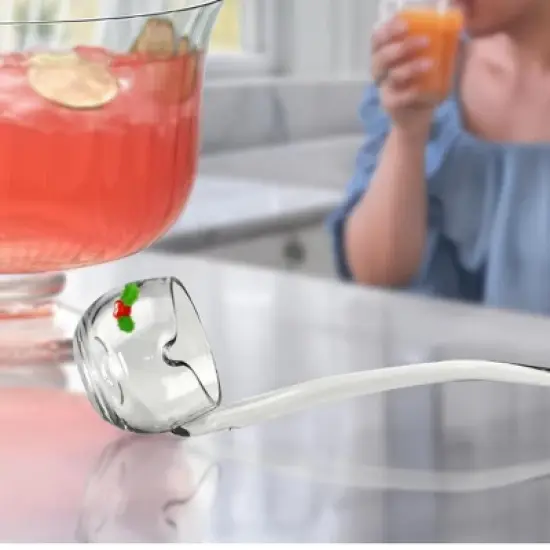 Artland Holly Days Punch Glass Ladle - Festive Holiday Kitchenware for Serving Punch, Soup, Sauces - Ergonomic Handle, Excellent Holiday Gift image {4}