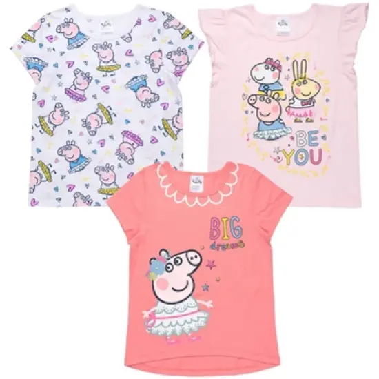 Peppa Pig Girls 3 Pack T-Shirts Toddler  image {7}