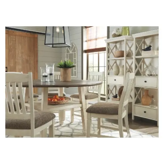 Bolanburg Round Drop Leaf Counter Table Antique White - Signature Design by Ashley image {3}