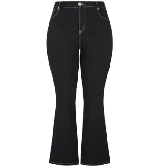 Women's Plus Size CC Short Bootleg Jean - mid denim | CITY CHIC image {2}