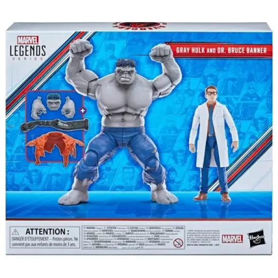 Marvel Avengers Legends Gray Hulk and Dr. Bruce Banner Action Figure Set - 2pk image {4}