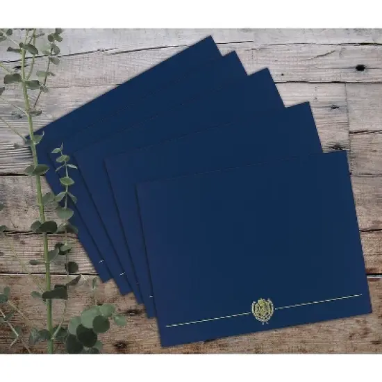 Great Papers Classic Crest 9.38" x 12" Certificate Covers Navy 408775 image {2}