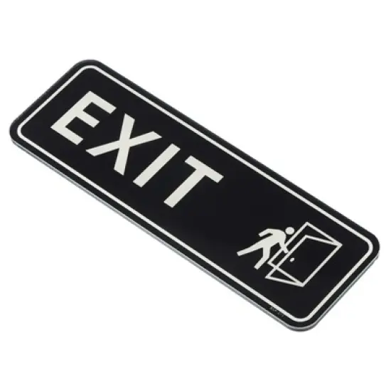 Unique Bargains Acrylic Smooth Self-Adhesive Decor Office Business EXIT Sign image {6}
