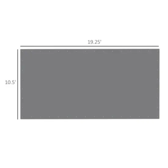 DSVIMOY 10'*20' Carport Replacement Top Canopy, Car Port Portable Garage Tent Cover with Ball Bungee Cords, Dark Gray, 230.75"*116.5"*0.01" image {2}