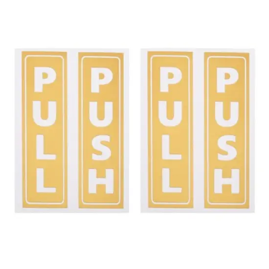 Unique Bargains Vertical PVC Self-Adhesive Waterproof Store Shop Push Pull Door Sign  2 Set image {6}