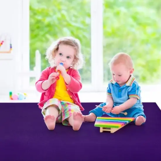 Large Yoga Mat 6' x 4' x 8 mm Thick Workout Mats for Home Gym Flooring Purple image {9}