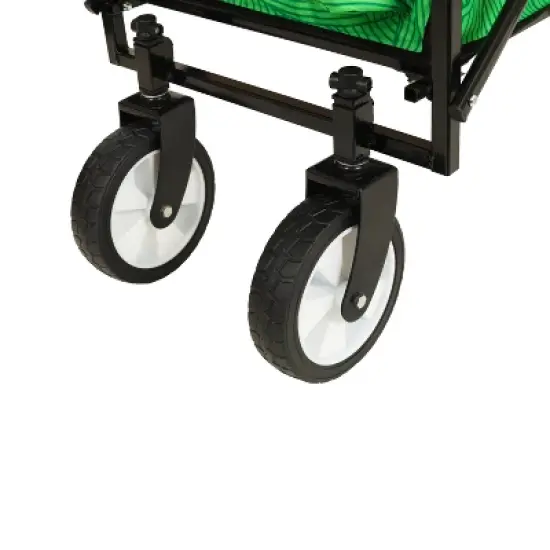 UBSSO Minimeetall Collapsible Outdoor Utility Wagon with Strapping System, Supports 225 lbs, Green Line image {13}