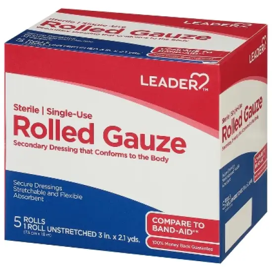 Leader Single-Use Sterile Rolled Gauze 5 ea image {7}