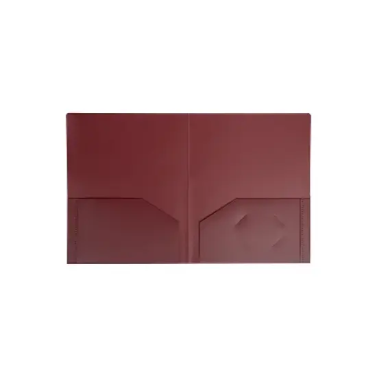 JAM Paper Heavy Duty 2-Pocket School Folders Burgundy 6/Pack (383HBGA) image {1}