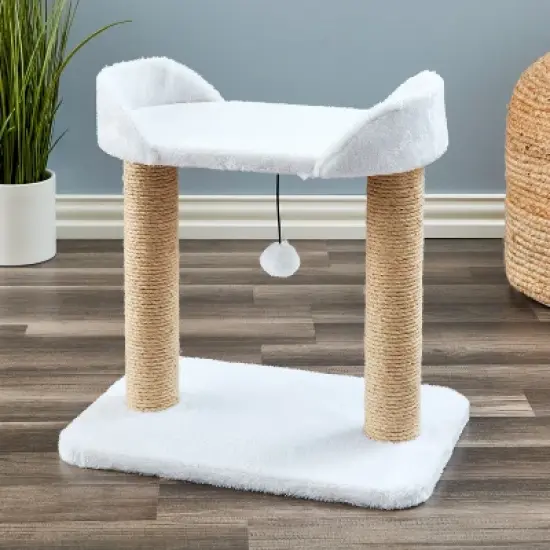 Two by Two Nashville - Ivory Scratching Post Cat Furniture - 18.5 in. Tall image {13}