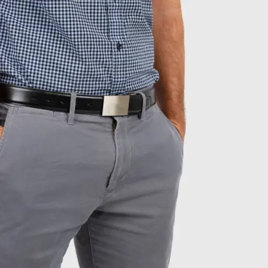 SWISSGEAR Men's Reversible Plaque Buckle Belt - Black/Tan image {4}