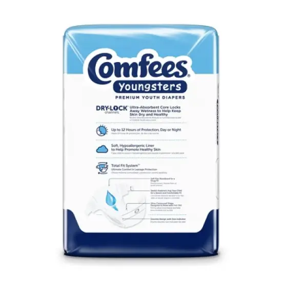 Comfees Youngsters Youth Incontinence Brief 8 Heavy Absorbency Contoured, CMF-8, 20 Ct image {2}