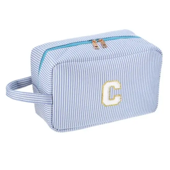 Unique Bargains Travel Personalized Make Up Bag Blue 1 Pc image {6}