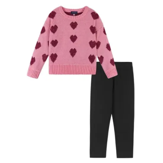 Andy & Evan  Toddler  Girls Hearts Sweater Set image {4}