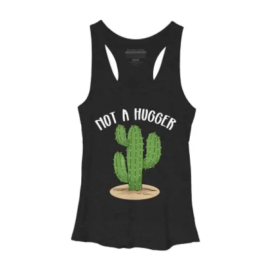 Women's Design By Humans Not A Hugger Tshirt Botanical Cactus Tee Introvert Succulent By Luckyst Racerback Tank Top image {2}