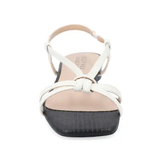 Journee Collection Womens Bridget Sling Back Low Block Heel Sandals image {5}