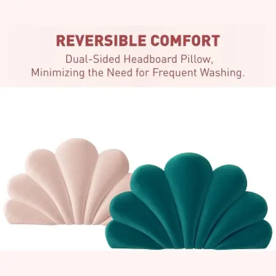 Acoinel Queen Seashell Upholstered Wall Headboard Cushion image {1}