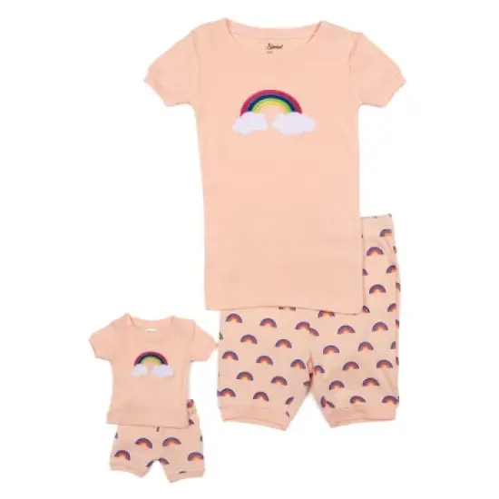 Leveret Girls and Doll Matching Short Pajamas image {10}