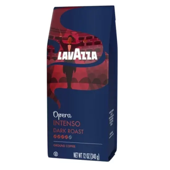 Lavazza Opera Intenso Ground Coffee, Dark Roast, Arabica and Robusta Blend, 12 oz Bag (Pack of 6) image {9}