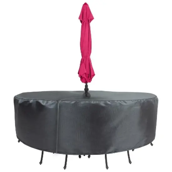 Summerset Shield Round/Square Table Chair Cover Ultimate Protection for Your Outdoor Furniture Velcro Mercury image {6}