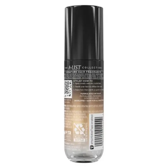 Tresemme A-List Collection Signature Hair Fragrance Spray, Golden Vanilla & Sandalwood Scent - 1.35oz image {1}