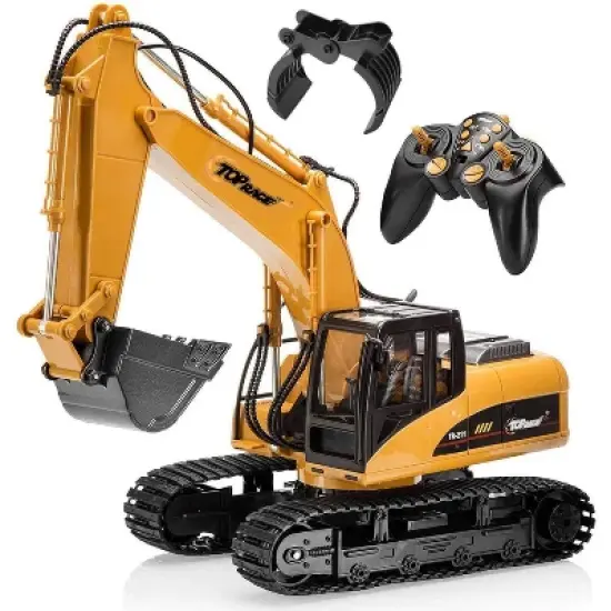 Top Race 15 Channel Remote Control Excavator Construction Tractor image {4}