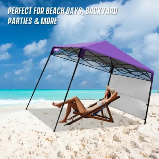 EAGLE PEAK 8x8ft Pop Up Canopy with Sidewall, 8x8 Base 6x6 Top image {21}