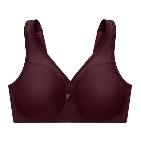 Glamorise Womens MagicLift Active Support Wirefree Bra 1005 Wine image {3}
