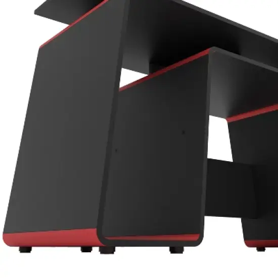 San Diego Gaming Desk Red and Black - Polifurniture image {2}